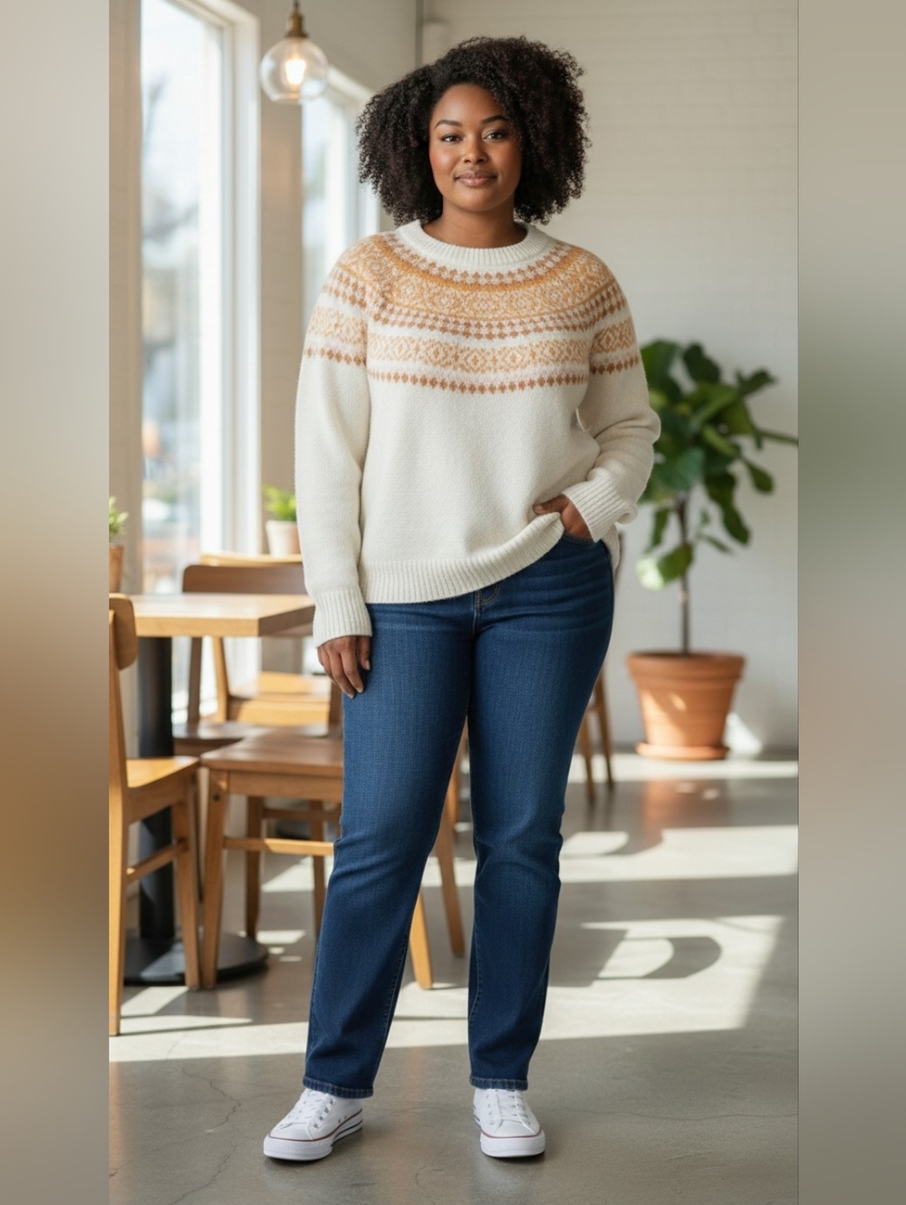 Sweet & Sinful Crew Neck Sweater With Scrunchy